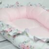 Babynestje – Roze- Bloemen – Meisje - 90x50cm – XXL Baby Lounger – Baby Nest - Nestje - FENSILO - Image 9