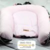 Babynestje – Roze- Zwart – Meisje - 90x50cm – XXL Baby Lounger – Baby Nest - Bloemen
