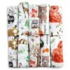 sneldrogend. te gebruiken als wasbare luier, handdoek, spuugdoek, of als onderlegger bij het verschonen. de set bestaat uit 10 hydrofiele luiers, met hippe prints