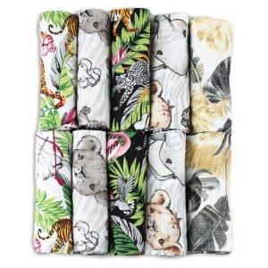 10 hydrofiele luiers,sneldrogend, te gebruiken als wasbare luier, handdoek, spuugdoek, of als onderlegger bij het verschonen.Spucktücher für Jungen und Mädchen Fensilo