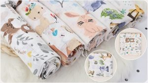 Baby Mulltücher; Mullwindeln; Spucktücher; fensilo; mulltücher baby; mulltücher baby mädchen; spucktücher baby; spucktücher baby mädchen; spucktuch junge; Fensilo baby; Fensilo baby blanket; blanket; baby blanket; newborn; object; knitted; top view; Fensilo.com; white blanket; white; background; beautiful; indoors; sheet; cover; fabric; wash; cushion; bed; polyester; satin; protection; swaddle blanket; comfortable; cotton; hypoallergenic; cute; design; washable; warm; comfy; care; soft; bedroom; set; size; crib; baby crib; outdoor; playground; vacation; park; sleep; colorful; breathable; layers; 2 layers; premium; materials; premium materials; high-quality; quality; unisex; 10 set blankets; forest animals; porcupine; rabbit; fox; wolf