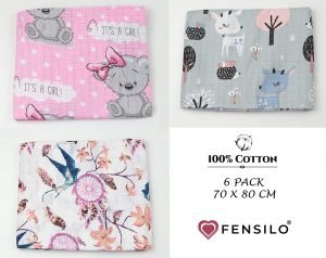 Fensilo, unisex, baby, love, babydecke, weiß, girl, Baumwolle, Decke, 70cmx80cm, 6 pack Baby Mulltücher; Mullwindeln; Spucktücher; fensilo; mulltücher baby; mulltücher baby mädchen; spucktücher baby; spucktücher baby mädchen; spucktuch junge; Fensilo baby; Fensilo baby blanket; blanket; baby blanket; newborn; object; knitted; dream catcher, deer, teddy bear,