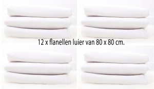 Spucktücher Baby - Moltontücher - 12er Pack - 80x80cm – Spucktuch – 100% Baumwolle Flanell Weiss,Bunt- hergestellt nach
