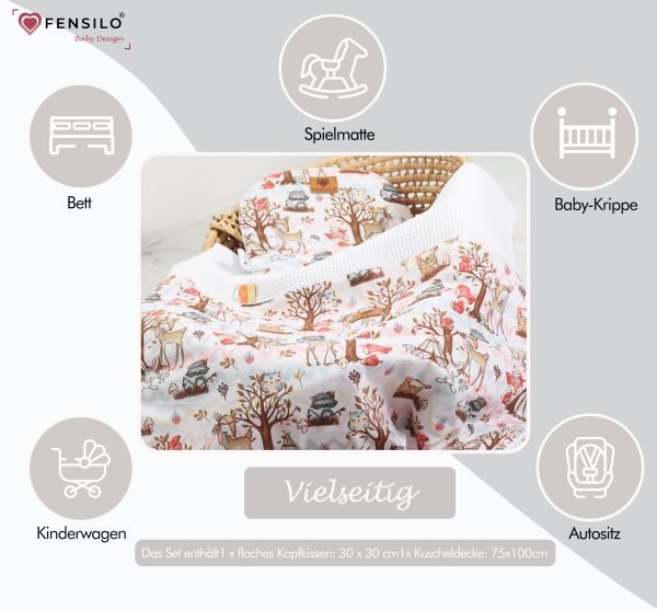 Baby Mulltücher; Mullwindeln; Spucktücher; fensilo; mulltücher baby; mulltücher baby mädchen; spucktücher baby; spucktücher baby mädchen; spucktuch junge; Fensilo baby; Fensilo baby blanket; blanket; baby blanket; unisex; muslin baby blanket; muslin girl blanket; muslin boy blanket; newborn; object; knitted; top view; Fensilo.com; beautiful; indoors; sheet; female; cover; fabric; wash; cushion; bed; polyester; satin; feminine; girly; protection; white; swaddle blanket; pillow; white pillow; comfortable; cotton; hypoallergenic; cute; design; washable; girl; baby girl; warm; comfy; care; soft; bedroom; set; size; baby pillow; adorable blanket; premium cotton; animals; fox; deer; tree; owl; brown blanket; red fox; squirrel; squirrel on the tree; cute animals; adorable animals; white background;