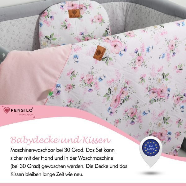 Baby Mulltücher; Mullwindeln; Spucktücher; fensilo; mulltücher baby; mulltücher baby mädchen; spucktücher baby; spucktücher baby mädchen; spucktuch junge; Fensilo baby; Fensilo baby blanket; blanket; baby blanket; newborn; object; knitted; top view; Fensilo.com; beautiful; indoors; sheet; female; cover; fabric; wash; cushion; bed; polyester; satin; feminine; protection; white; swaddle blanket; pillow; white pillow; comfortable; cotton; hypoallergenic; cute; design; washable; girl; baby girl; warm; comfy; care; soft; bedroom; set; size; baby pillow; adorable blanket; white background; pink; pink flower; pink blanket; white and pink; leaves; green leaves;
