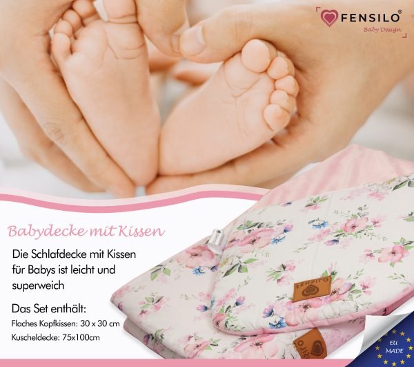 Baby Mulltücher; Mullwindeln; Spucktücher; fensilo; mulltücher baby; mulltücher baby mädchen; spucktücher baby; spucktücher baby mädchen; spucktuch junge; Fensilo baby; Fensilo baby blanket; blanket; baby blanket; newborn; object; knitted; top view; Fensilo.com; beautiful; indoors; sheet; female; cover; fabric; wash; cushion; bed; polyester; satin; feminine; protection; white; swaddle blanket; pillow; white pillow; comfortable; cotton; hypoallergenic; cute; design; washable; girl; baby girl; warm; comfy; care; soft; bedroom; set; size; baby pillow; adorable blanket; white background; pink; pink flower; pink blanket; white and pink; leaves; green leaves;