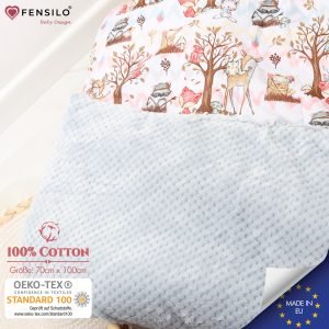 Baby Mulltücher; Mullwindeln; Spucktücher; fensilo; mulltücher baby; mulltücher baby mädchen; spucktücher baby; spucktücher baby mädchen; spucktuch junge; Fensilo baby; Fensilo baby blanket; blanket; baby blanket; newborn; object; knitted; top view; Fensilo.com; white blanket; white; background; beautiful; indoors; sheet; cover; fabric; wash; cushion; bed; polyester; satin; protection; swaddle blanket; comfortable; cotton; hypoallergenic; cute; design; washable; warm; comfy; care; soft; bedroom; set; size; crib; baby crib; outdoor; playground; vacation; park; sleep; colorful; breathable; layers; 2 layers; premium; materials; premium materials; high-quality; quality; unisex; large blanket; wide blanket; long; wide; comfortable blanket; Fox; deer; owl; racoon; rabbit; tree; cute animals; forest animals; adorable design; adorable animals; lovely animals; luxurious design;