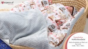 Baby Mulltücher; Mullwindeln; Spucktücher; fensilo; mulltücher baby; mulltücher baby mädchen; spucktücher baby; spucktücher baby mädchen; spucktuch junge; Fensilo baby; Fensilo baby blanket; blanket; baby blanket; newborn; object; knitted; top view; Fensilo.com; white blanket; white; background; beautiful; indoors; sheet; cover; fabric; wash; cushion; bed; polyester; satin; protection; swaddle blanket; comfortable; cotton; hypoallergenic; cute; design; washable; warm; comfy; care; soft; bedroom; set; size; crib; baby crib; outdoor; playground; vacation; park; sleep; colorful; breathable; layers; 2 layers; premium; materials; premium materials; high-quality; quality; unisex; large blanket; wide blanket; long; wide; comfortable blanket; Fox; deer; owl; racoon; rabbit; tree; cute animals; forest animals; adorable design; adorable animals; lovely animals; luxurious design;