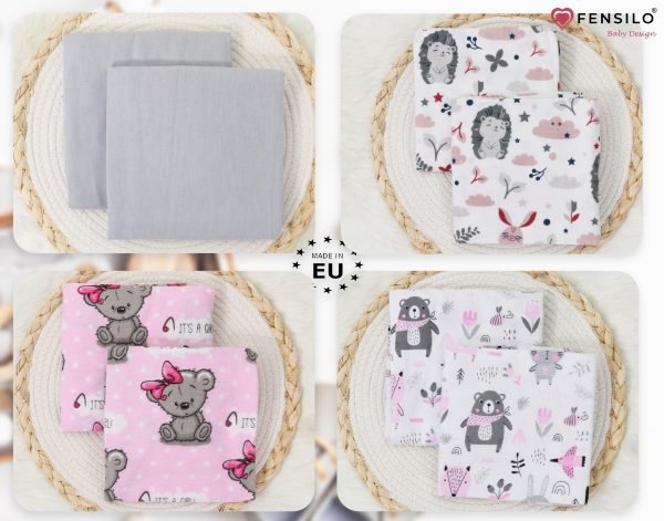 Baby Mulltücher; Mullwindeln; Spucktücher; fensilo; mulltücher baby; mulltücher baby mädchen; spucktücher baby; spucktücher baby mädchen; spucktuch junge; Fensilo baby; Fensilo baby blanket; blanket; baby blanket; newborn; object; knitted; top view; Fensilo.com; white blanket; white; background; beautiful; indoors; sheet; cover; fabric; wash; cushion; bed; polyester; satin; protection; swaddle blanket; comfortable; cotton; hypoallergenic; cute; design; washable; warm; comfy; care; soft; bedroom; set; size; crib; baby crib; outdoor; playground; vacation; park; sleep; colorful; breathable; layers; 2 layers; premium; materials; premium materials; high-quality; quality; unisex; 8 set blankets; girly; women; girl; pink; adorable animals; cute animals; bear; squirrel; rabbit; forest animals; maternity; pregnant; Gray;