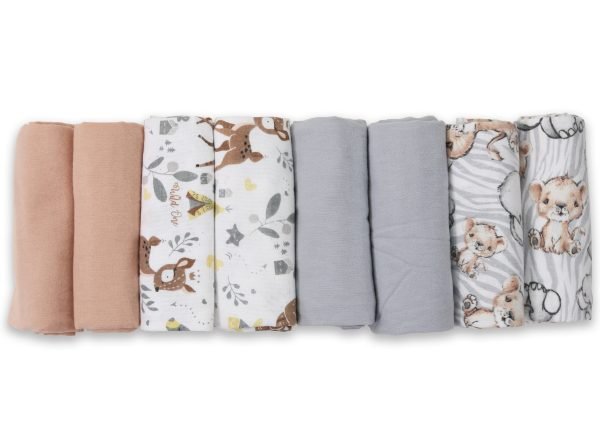 Baby Mulltücher; Mullwindeln; Spucktücher; fensilo; mulltücher baby; mulltücher baby mädchen; spucktücher baby; spucktücher baby mädchen; spucktuch junge; Fensilo baby; Fensilo baby blanket; blanket; baby blanket; newborn; object; knitted; top view; Fensilo.com; white blanket; white; background; beautiful; indoors; sheet; cover; fabric; wash; cushion; bed; polyester; satin; protection; swaddle blanket; comfortable; cotton; hypoallergenic; cute; design; washable; warm; comfy; care; soft; bedroom; set; size; crib; baby crib; outdoor; playground; vacation; park; sleep; colorful; breathable; layers; 2 layers; premium; materials; premium materials; high-quality; quality; unisex; 6 set blankets; Gray; Brown; animal design; adorable animals; cute animals; deer; indian hut; leaves; elephant; Zebra;