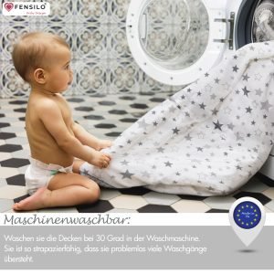 Baby Mulltücher; Mullwindeln; Spucktücher; fensilo; mulltücher baby; mulltücher baby mädchen; spucktücher baby; spucktücher baby mädchen; spucktuch junge; Fensilo baby; Fensilo baby blanket; blanket; baby blanket; newborn; object; knitted; top view; Fensilo.com; white blanket; white; background; beautiful; indoors; sheet; cover; fabric; wash; cushion; bed; polyester; satin; protection; swaddle blanket; comfortable; cotton; hypoallergenic; cute; design; washable; warm; comfy; care; soft; bedroom; set; size; crib; baby crib; outdoor; playground; vacation; park; sleep; colorful; breathable; layers; 2 layers; premium; materials; premium materials; high-quality; quality; unisex; 70cmx100xcm; soft blanket; blanket with gray stars;