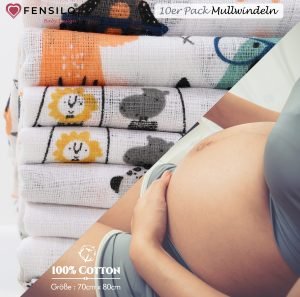 Baby Mulltücher; Mullwindeln; Spucktücher; fensilo; mulltücher baby; mulltücher baby mädchen; spucktücher baby; spucktücher baby mädchen; spucktuch junge; Fensilo baby; Fensilo baby blanket; blanket; baby blanket; newborn; object; knitted; top view; Fensilo.com; white blanket; white; background; beautiful; indoors; sheet; cover; fabric; wash; cushion; bed; polyester; satin; protection; swaddle blanket; comfortable; cotton; hypoallergenic; cute; design; washable; warm; comfy; care; soft; bedroom; set; size; crib; baby crib; outdoor; playground; vacation; park; sleep; colorful; breathable; layers; 2 layers; premium; materials; premium materials; high-quality; quality; unisex; 10 set blankets; adorable animals; cute animals; crocodile; sloth; dogs; elephant; tiger; giraffe; trees; shades; colorful animals; lovely animals;