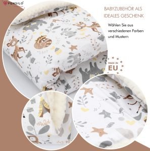 Baby Mulltücher; Mullwindeln; Spucktücher; fensilo; mulltücher baby; mulltücher baby mädchen; spucktücher baby; spucktücher baby mädchen; spucktuch junge; Fensilo baby; Fensilo baby blanket; blanket; baby blanket; newborn; object; knitted; top view; Fensilo.com; white blanket; white; background; beautiful; indoors; sheet; cover; fabric; wash; cushion; bed; polyester; satin; protection; swaddle blanket; comfortable; cotton; hypoallergenic; cute; design; washable; warm; comfy; care; soft; bedroom; set; size; crib; baby crib; outdoor; playground; vacation; park; sleep; colorful; breathable; layers; 2 layers; premium; materials; premium materials; high-quality; quality; unisex; large blanket; wide blanket; long; wide; comfortable blanket; adorable design; adorable animals; lovely animals; luxurious design; deer; leaves; indian hut;