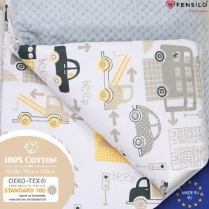 Baby Mulltücher; Mullwindeln; Spucktücher; fensilo; mulltücher baby; mulltücher baby mädchen; spucktücher baby; spucktücher baby mädchen; spucktuch junge; Fensilo baby; Fensilo baby blanket; blanket; baby blanket; newborn; object; knitted; top view; Fensilo.com; white blanket; white; background; beautiful; indoors; sheet; cover; fabric; wash; cushion; bed; polyester; satin; protection; swaddle blanket; comfortable; cotton; hypoallergenic; cute; design; washable; warm; comfy; care; soft; bedroom; set; size; crib; baby crib; outdoor; playground; vacation; park; sleep; colorful; breathable; layers; 2 layers; premium; materials; premium materials; high-quality; quality; unisex; large blanket; wide blanket; long; wide; comfortable blanket; adorable design; cars; city design; trees; buildings; animated city;