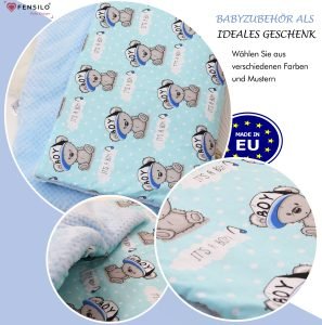 Baby Mulltücher; Mullwindeln; Spucktücher; fensilo; mulltücher baby; mulltücher baby mädchen; spucktücher baby; spucktücher baby mädchen; spucktuch junge; Fensilo baby; Fensilo baby blanket; blanket; baby blanket; newborn; object; knitted; top view; Fensilo.com; background; beautiful; indoors; sheet; cover; fabric; wash; cushion; bed; polyester; satin; protection; swaddle blanket; comfortable; cotton; hypoallergenic; cute; design; washable; warm; comfy; care; soft; bedroom; set; size; baby pillow; crib; baby crib; outdoor; playground; vacation; park; sleep; colorful; breathable; layers; 2 layers; premium; materials; premium materials; high-quality; quality; indoor; boy; boy blanket; baby boy; bear; animals; adorable; high quality;