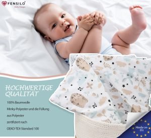 Baby Mulltücher; Mullwindeln; Spucktücher; fensilo; mulltücher baby; mulltücher baby mädchen; spucktücher baby; spucktücher baby mädchen; spucktuch junge; Fensilo baby; Fensilo baby blanket; blanket; baby blanket; newborn; object; knitted; top view; Fensilo.com; white blanket; white; background; beautiful; indoors; sheet; cover; fabric; wash; cushion; bed; polyester; satin; protection; swaddle blanket; comfortable; cotton; hypoallergenic; cute; design; washable; warm; comfy; care; soft; bedroom; set; size; crib; baby crib; outdoor; playground; vacation; park; sleep; colorful; breathable; layers; 2 layers; premium; materials; premium materials; high-quality; quality; unisex; large blanket; wide blanket; long; wide; comfortable blanket; adorable design; adorable animals; lovely animals; luxurious design; lion; porcupine;