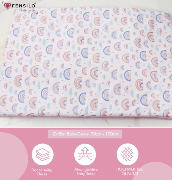 Baby Mulltücher; Mullwindeln; Spucktücher; fensilo; mulltücher baby; mulltücher baby mädchen; spucktücher baby; spucktücher baby mädchen; spucktuch junge; Fensilo baby; Fensilo baby blanket; blanket; baby blanket; newborn; object; knitted; top view; Fensilo.com; background; beautiful; indoors; sheet; cover; fabric; wash; cushion; bed; polyester; satin; protection; swaddle blanket; comfortable; cotton; hypoallergenic; cute; design; washable; warm; comfy; care; soft; bedroom; set; size; baby pillow; crib; baby crib; outdoor; playground; vacation; park; sleep; colorful; breathable; layers; 2 layers; premium; materials; premium materials; high-quality; quality; indoor; girl; baby girl; rainbow; colorful rainbow; pregnant; maternity; adorable blanket; pretty design; baby girl blanket;