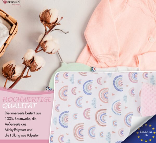 Baby Mulltücher; Mullwindeln; Spucktücher; fensilo; mulltücher baby; mulltücher baby mädchen; spucktücher baby; spucktücher baby mädchen; spucktuch junge; Fensilo baby; Fensilo baby blanket; blanket; baby blanket; newborn; object; knitted; top view; Fensilo.com; background; beautiful; indoors; sheet; cover; fabric; wash; cushion; bed; polyester; satin; protection; swaddle blanket; comfortable; cotton; hypoallergenic; cute; design; washable; warm; comfy; care; soft; bedroom; set; size; baby pillow; crib; baby crib; outdoor; playground; vacation; park; sleep; colorful; breathable; layers; 2 layers; premium; materials; premium materials; high-quality; quality; indoor; girl; baby girl; rainbow; colorful rainbow; pregnant; maternity; adorable blanket; pretty design; baby girl blanket;