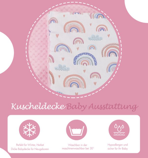 Baby Mulltücher; Mullwindeln; Spucktücher; fensilo; mulltücher baby; mulltücher baby mädchen; spucktücher baby; spucktücher baby mädchen; spucktuch junge; Fensilo baby; Fensilo baby blanket; blanket; baby blanket; newborn; object; knitted; top view; Fensilo.com; background; beautiful; indoors; sheet; cover; fabric; wash; cushion; bed; polyester; satin; protection; swaddle blanket; comfortable; cotton; hypoallergenic; cute; design; washable; warm; comfy; care; soft; bedroom; set; size; baby pillow; crib; baby crib; outdoor; playground; vacation; park; sleep; colorful; breathable; layers; 2 layers; premium; materials; premium materials; high-quality; quality; indoor; girl; baby girl; rainbow; colorful rainbow; pregnant; maternity; adorable blanket; pretty design; baby girl blanket;