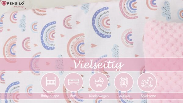 Baby Mulltücher; Mullwindeln; Spucktücher; fensilo; mulltücher baby; mulltücher baby mädchen; spucktücher baby; spucktücher baby mädchen; spucktuch junge; Fensilo baby; Fensilo baby blanket; blanket; baby blanket; newborn; object; knitted; top view; Fensilo.com; background; beautiful; indoors; sheet; cover; fabric; wash; cushion; bed; polyester; satin; protection; swaddle blanket; comfortable; cotton; hypoallergenic; cute; design; washable; warm; comfy; care; soft; bedroom; set; size; baby pillow; crib; baby crib; outdoor; playground; vacation; park; sleep; colorful; breathable; layers; 2 layers; premium; materials; premium materials; high-quality; quality; indoor; girl; baby girl; rainbow; colorful rainbow; pregnant; maternity; adorable blanket; pretty design; baby girl blanket;