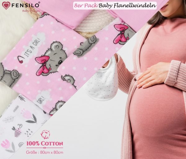 Baby Mulltücher; Mullwindeln; Spucktücher; fensilo; mulltücher baby; mulltücher baby mädchen; spucktücher baby; spucktücher baby mädchen; spucktuch junge; Fensilo baby; Fensilo baby blanket; blanket; baby blanket; newborn; object; knitted; top view; Fensilo.com; white blanket; white; background; beautiful; indoors; sheet; cover; fabric; wash; cushion; bed; polyester; satin; protection; swaddle blanket; comfortable; cotton; hypoallergenic; cute; design; washable; warm; comfy; care; soft; bedroom; set; size; crib; baby crib; outdoor; playground; vacation; park; sleep; colorful; breathable; layers; 2 layers; premium; materials; premium materials; high-quality; quality; unisex; 8 set blankets; girly; women; girl; pink; adorable animals; cute animals; bear; rabbit; forest animals; maternity; pregnant; Gray;