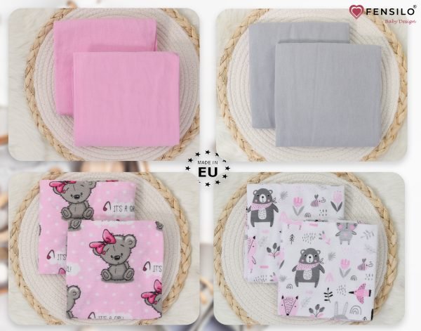 Baby Mulltücher; Mullwindeln; Spucktücher; fensilo; mulltücher baby; mulltücher baby mädchen; spucktücher baby; spucktücher baby mädchen; spucktuch junge; Fensilo baby; Fensilo baby blanket; blanket; baby blanket; newborn; object; knitted; top view; Fensilo.com; white blanket; white; background; beautiful; indoors; sheet; cover; fabric; wash; cushion; bed; polyester; satin; protection; swaddle blanket; comfortable; cotton; hypoallergenic; cute; design; washable; warm; comfy; care; soft; bedroom; set; size; crib; baby crib; outdoor; playground; vacation; park; sleep; colorful; breathable; layers; 2 layers; premium; materials; premium materials; high-quality; quality; unisex; 8 set blankets; girly; women; girl; pink; adorable animals; cute animals; bear; rabbit; forest animals; maternity; pregnant; Gray;