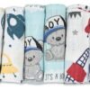 Fensilo Stofluiers, verpakking van 6 stuks, 70 x 80 cm, stoffen luiers, made in EU, getest op schadelijke stoffen, spuugdoeken voor baby's en jongens, blauw