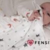 FENSILO Mousselinedoeken voor baby's, 60 x 75 cm, set van 4, mousseline, Made in EU, snuffeldoek, spuceldoek voor jongens en meisjes, voor baby's - zwart-witte dieren - Image 6