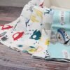 Fensilo Stofluiers, verpakking van 6 stuks, 70 x 80 cm, stoffen luiers, made in EU, getest op schadelijke stoffen, spuugdoeken voor baby's en jongens, blauw - Image 3