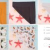 FENSILO|Baby|Katoenen mousseline|4pack|65x70 cm|Hydrofiele Luiers|Hydrofiele Doeken|jongens en meisjes|gaasluiers|babyluiers zwart, blauw, geel, beige - Image 2