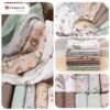FENSILO Mullluiers | Mulldoeken - Pack van 10 70 x 80 cm | stoffen luiers | afvegen en afdekken van pasgeborenen | mousseline doeken voor baby's | Rainbow - Image 2