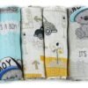 FENSILO - hydrofieldoekjes - luiers - verpakking van 6 stuks 70 x 80 cm - stoffen luiers - Made in EU, getest op schadelijke stoffen - spuugdoeken baby jongen - blauw Fensilo