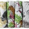 FENSILO - Mulldoeken, luiers voor baby's, verpakking van 6 stuks, 70 x 80 cm, stoffen luiers, made in EU, getest op schadelijke stoffen, spuugdoeken baby voor jongens en meisjes, groen
