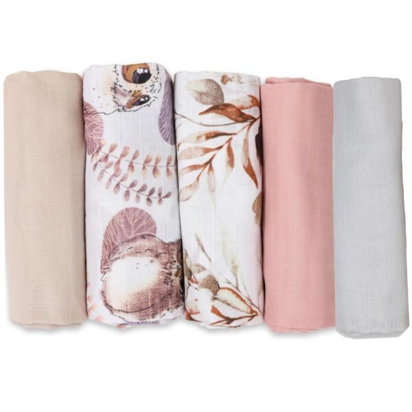 FENSILO Babydoekjes, spuugdoeken voor baby's, luiers, verpakking van 5, 70 x 80 cm, C1-10003