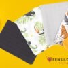 FENSILO|Baby|Katoenen mousseline|4pack|65x70 cm|Hydrofiele Luiers|Hydrofiele Doeken|jongens en meisjes|gaasluiers|babyluiers zwart, blauw, geel, beige - Image 4