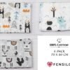 FENSILO - Mulldoeken, luiers voor baby's, verpakking van 6 stuks, 70 x 80 cm, stoffen luiers, made in EU, getest op schadelijke stoffen, spuugdoeken baby voor jongens en meisjes, grijs, lama - Image 6