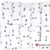 FENSILO - spuugdoeken, verpakking van 10 stuks, 70 x 70 cm, luiers, stoffen luiers, spuugdoeken voor jongens en meisjes, babyluiers, witte pijl - Image 9