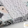 Mulldoeken, stoffen luiers, verpakking van 6 stuks, 70 x 80 cm, made in EU, getest op schadelijke stoffen, spuugdoeken voor baby's, voor jongens en meisjes, munt, wit - Image 3