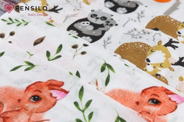 FENSILO - hydrofielluiers, 6 stuks, 70 x 80 cm, stoffen luiers, Made in EU, getest op schadelijke stoffen, spuugdoeken baby voor jongens en meisjes, babyluiers - Image 8