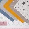 FENSILO Set van 5 mousselinedoeken voor baby's, 34 x 34 cm, babywashandjes van mousseline, veelzijdige doeken als spuugdoeken, snuffeldoek, 100% katoen, spucdoek sterren - Image 7