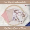 FENSILO|Baby|Katoenen mousseline|4pack|65x70 cm|Hydrofiele Luiers|Hydrofiele Doeken|jongens en meisjes|gaasluiers|babyluiers - roze-beige dieren - Image 6
