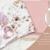 FENSILO|Baby|Katoenen mousseline|4pack|65x70 cm|Hydrofiele Luiers|Hydrofiele Doeken|jongens en meisjes|gaasluiers|babyluiers - roze-beige dieren - Image 3